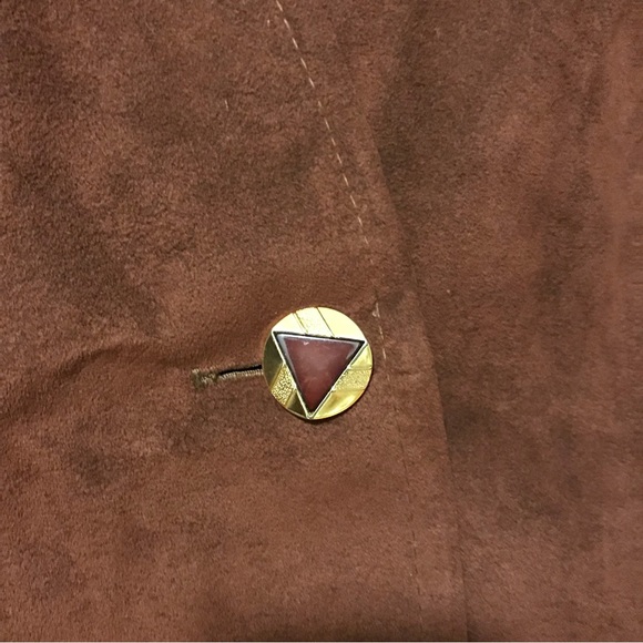 90s Short Sleeve Faux Suede Jacket - Picture 4 of 7